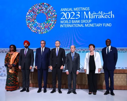 افتتاح أشغال الجلسة العامة للاجتماعات السنوية لمجموعة البنك الدولي وصندوق النقد الدولي